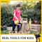 Red Toolbox Stanley Jr 4-Piece Garden Hand Tool Set With Gloves